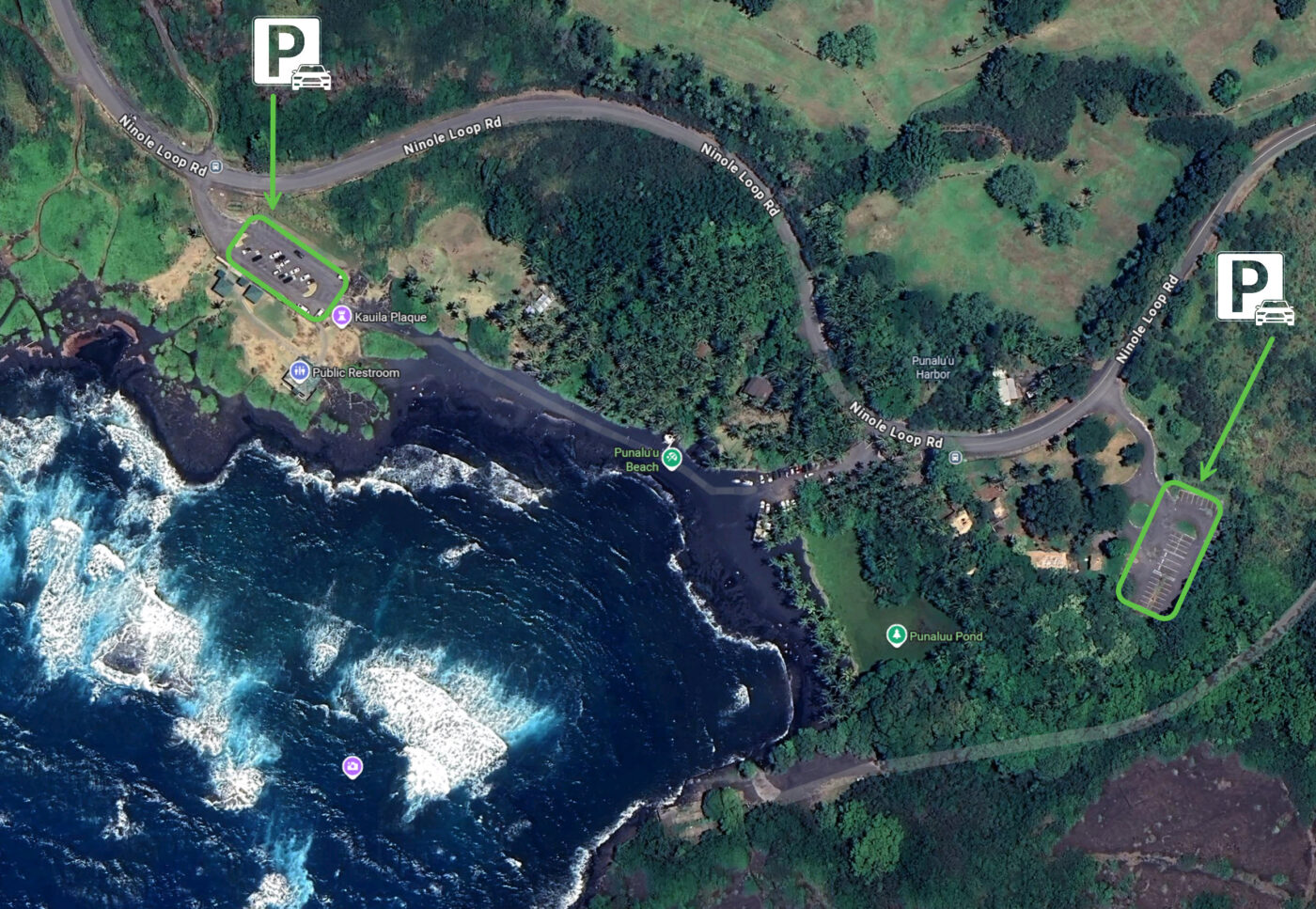 Visit Punaluʻu Responsibly 14 Parking